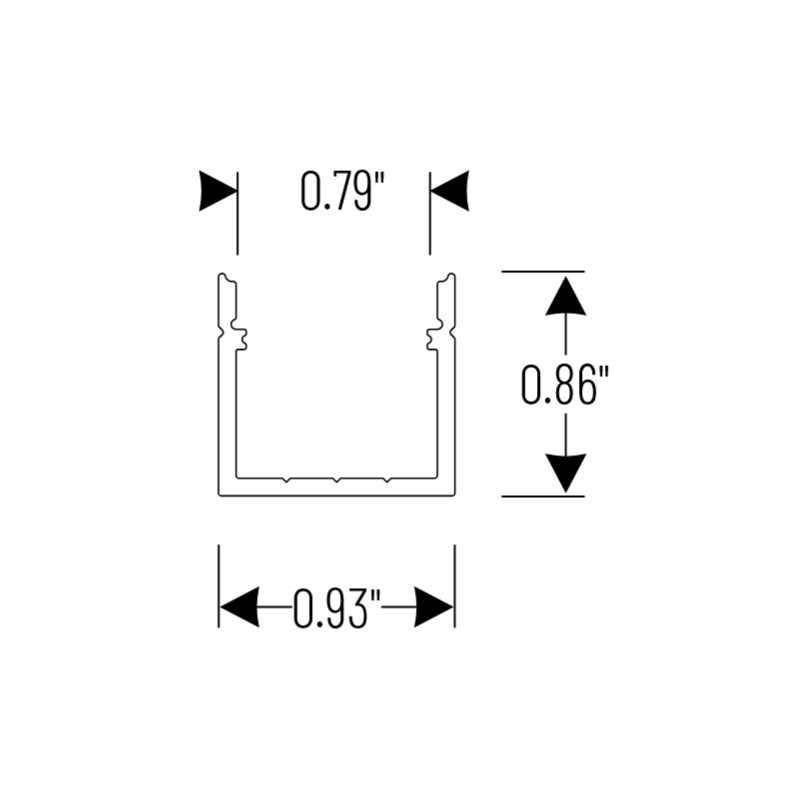 Nora NATL-CIP26 4-ft Deep Channel for 120V Tape Light