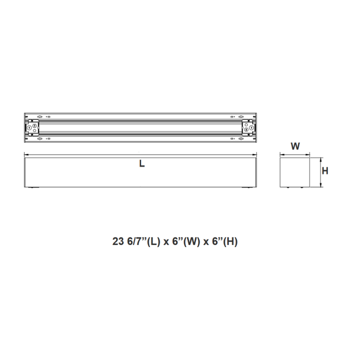 Westgate SCX6 2-ft 20W/25W/30W LED Linear Light, CCT Selectable