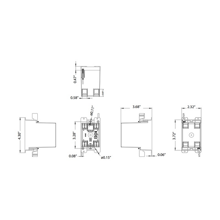 Energetic EPB-1G20 20 cu Single-Gang Old Work Electrical Switch and Outlet Box
