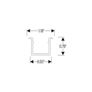 Nora NATL-CIP25A 4-ft Deep Recessed Channel for 120V Tape Light