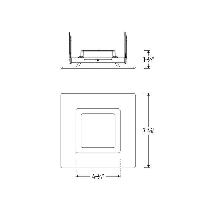 Nora NOXAC-636 6" AC Onyx 17W LED Square Retrofit Reflector, 1100 Lumens, 120V, White Finish