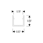 Nora NATL-C26 4-ft Deep Channel for Tape Light