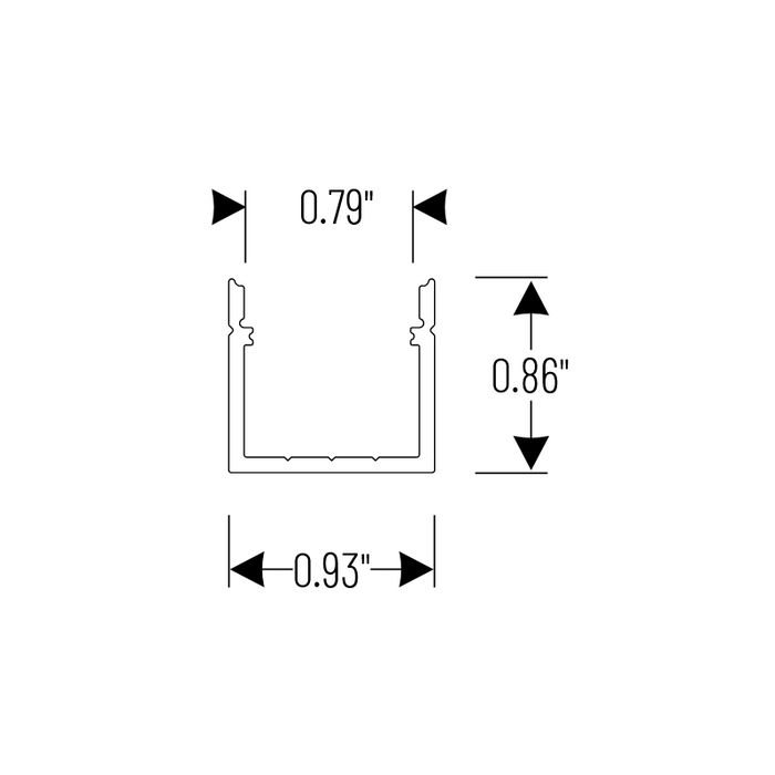 Nora NATL-C26 4-ft Deep Channel for Tape Light