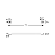 Nora NUTP13-W150-12 150-ft 120V 3.6W/ft. Continuous IP65 Rated LED Tape Light with 8-ft Hardwired Power Cord