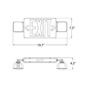 Energetic EXCA-DRG LED Exit & Emergency Combo with Battery Backup, Single or Double Face, 120/277V, White Finish