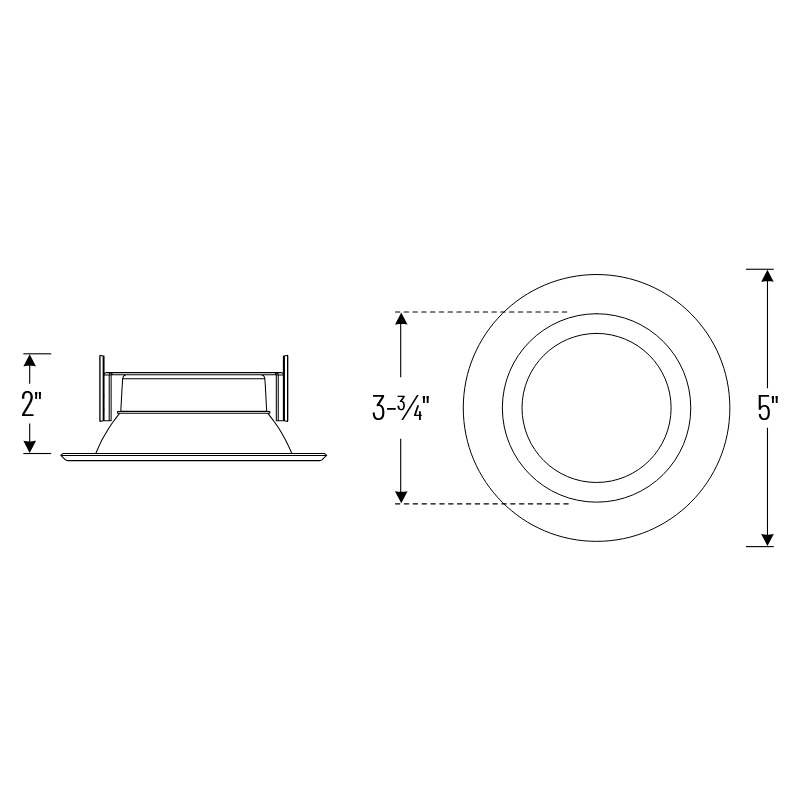 Nora NOXAC-431 4" AC Onyx 15W LED Round Retrofit Reflector, 1000 Lumens, 120V, White Finish