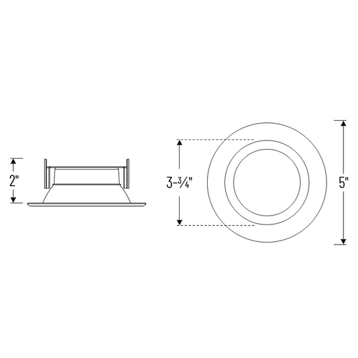 Nora NOXAC-431 4" AC Onyx 15W LED Round Retrofit Reflector, 1000 Lumens, 120V, White Finish