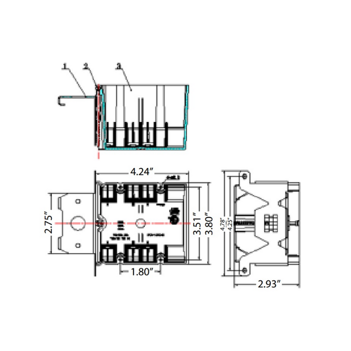 Energetic EPB-2G34 34 cu Two-Gang Adjustable-Depth Electrical Deep Switch and Outlet Box