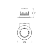 Nora NOXLV-4R1TW 4" Onyx 11W LED Round Retrofit Reflector, 5CCT Selectable, 12V, White Finish