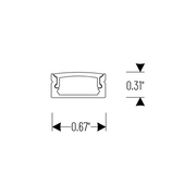 Nora NATL2-C24A 4-ft Shallow Channel for Tape Light
