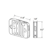 Energetic EXSA-DRG LED Exit Sign with Battery Backup, Single or Double Face, 120/277V, White Finish
