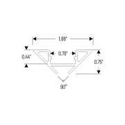 Nora NATL-C28 4-ft Corner Channel for Tape Light
