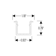 Nora NATL-C25A 4-ft Deep Recessed Channel for Tape Light