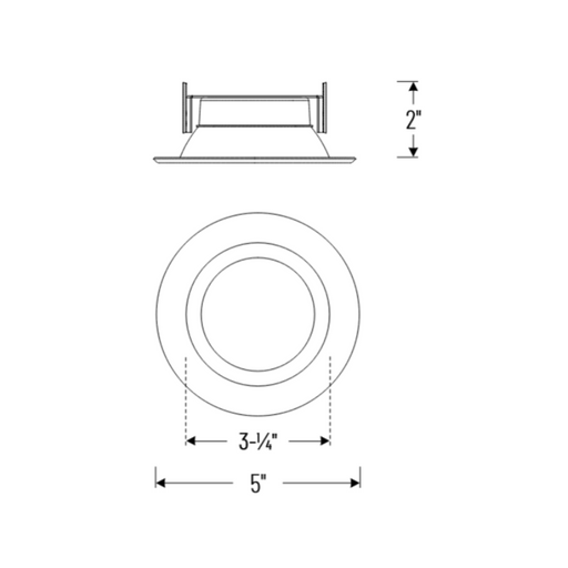 Nora NOXAC-432 4" AC Onyx 15W LED Round Retrofit Baffle, 1000 Lumens, 120V, White Finish