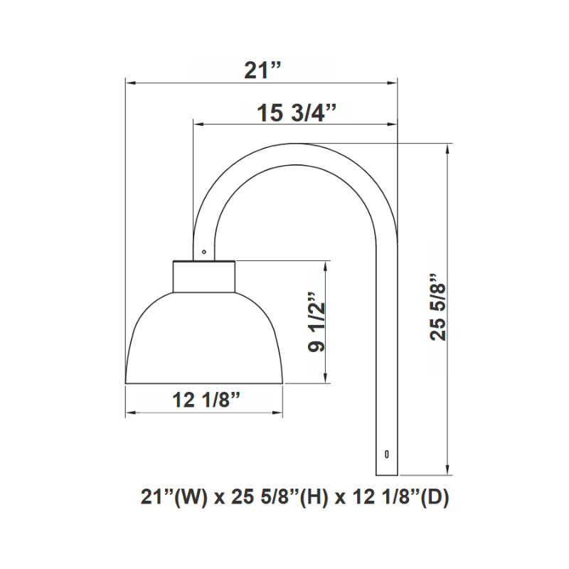 Westgate WLF 24W/32W/40W LED Dome Light with Flat Lens, 3CCT Selectable, 120V, Top-Of-Pole Mount Bell Arm