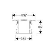 Nora NATL2-C25A 4-ft Deep Recessed Channel for Tape Light