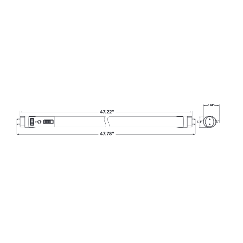 Satco S11730 15W 48"  LED T8 Lamp, G13 Medium Bi Pin Base, CCT Selectable Emergency Backup, 120-277V