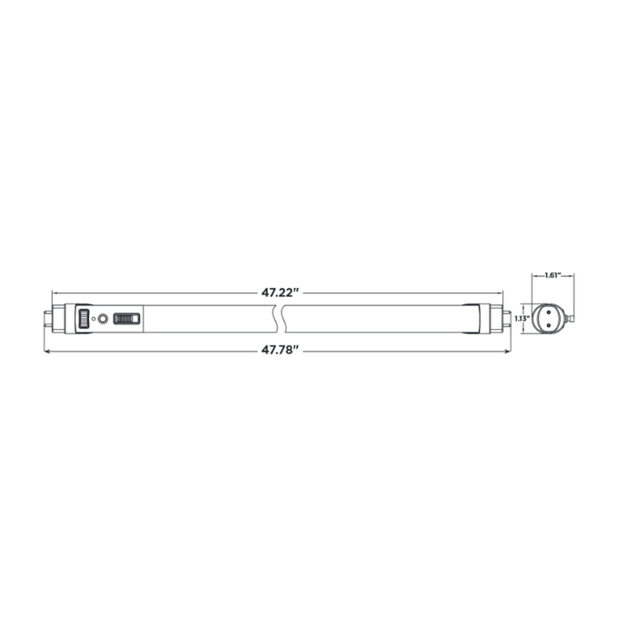 Satco S11730 15W 48"  LED T8 Lamp, G13 Medium Bi Pin Base, CCT Selectable Emergency Backup, 120-277V