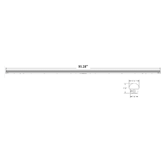 Energetic SLA 8-ft 60W/70W/80W LED Strip Light, 3CCT Selectable