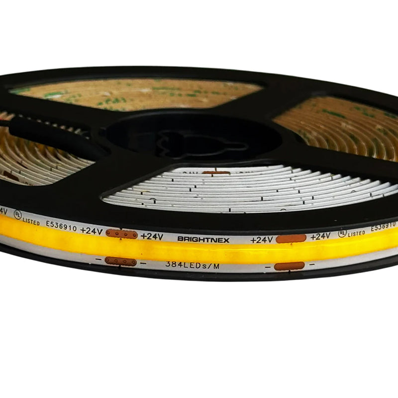 ECO COB Dotless LED Strips , 3w/ft, 5000K, 8mm, Dimmable, Indoor 24V , IP20, 82Ft