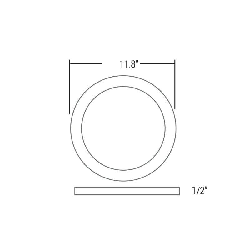 Elite RL1192 11" Round LED Slim Surface & Wall Mount Dimmable Fixture