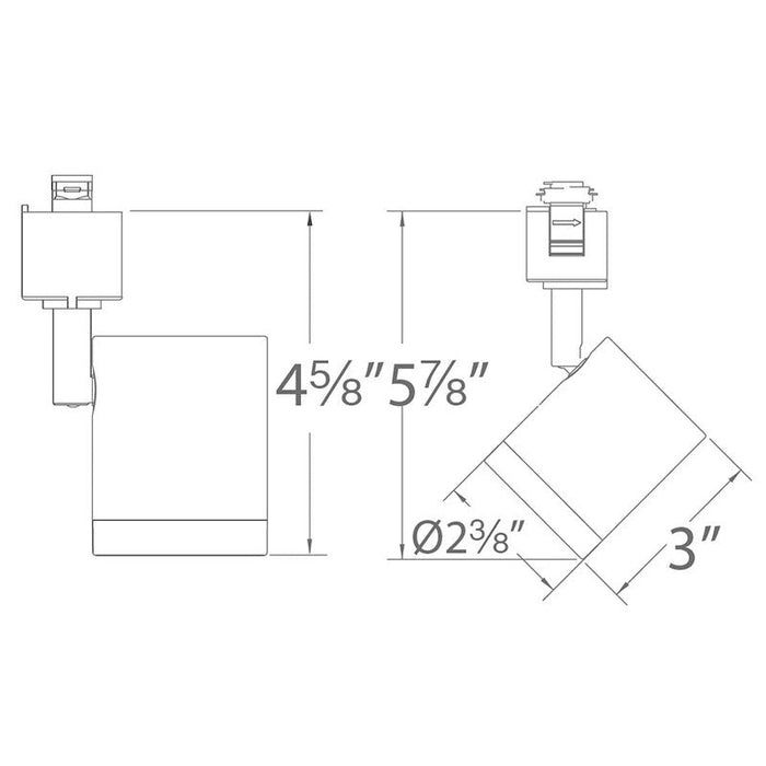 WAC H-8010 Charge 11W Single Head LED H Track Head