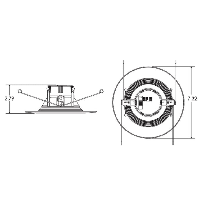 Energetic E3DLB 6" LED Beveled Downlight, CCT Selectable