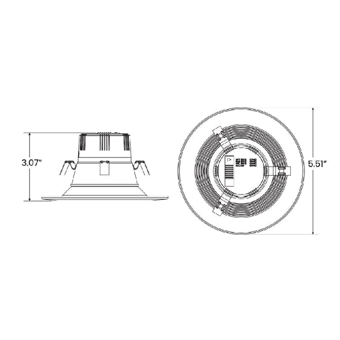 Energetic E3DLB 4" LED Beveled Downlight, CCT Selectable