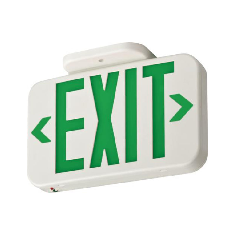 Lithonia Contractor Select EXRG Exit Sign with Ni-MH Battery Back Up - Red/Green Letters Switchable.
