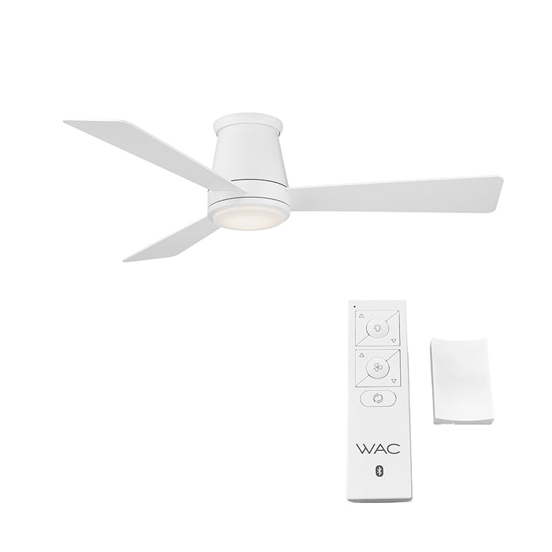 WAC F-037L Hug 52" Flush Mount Ceiling Fan with LED Light Kit