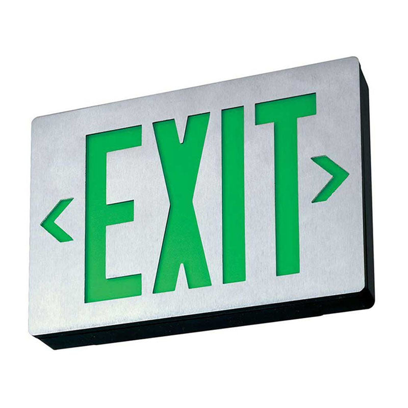 G400U-WB-BL Universal Die-cast Aluminum LED Exit Sign with Battery - Green Letters