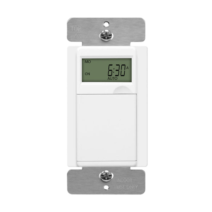 Enerlites HET01-C 7-Day Digital In-Wall Programmable Timer Switch