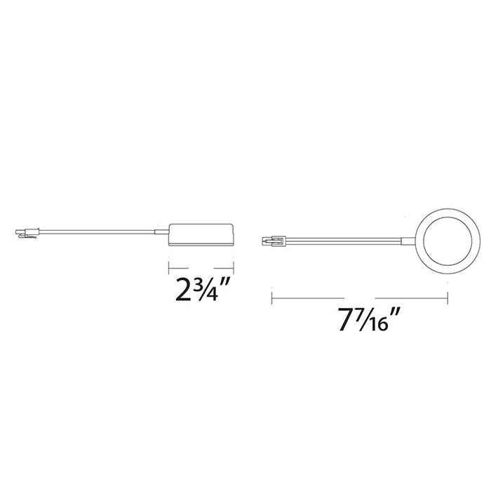 WAC HR-AC70 4W LED Single Wired Puck Light, 3-CCT Switchable