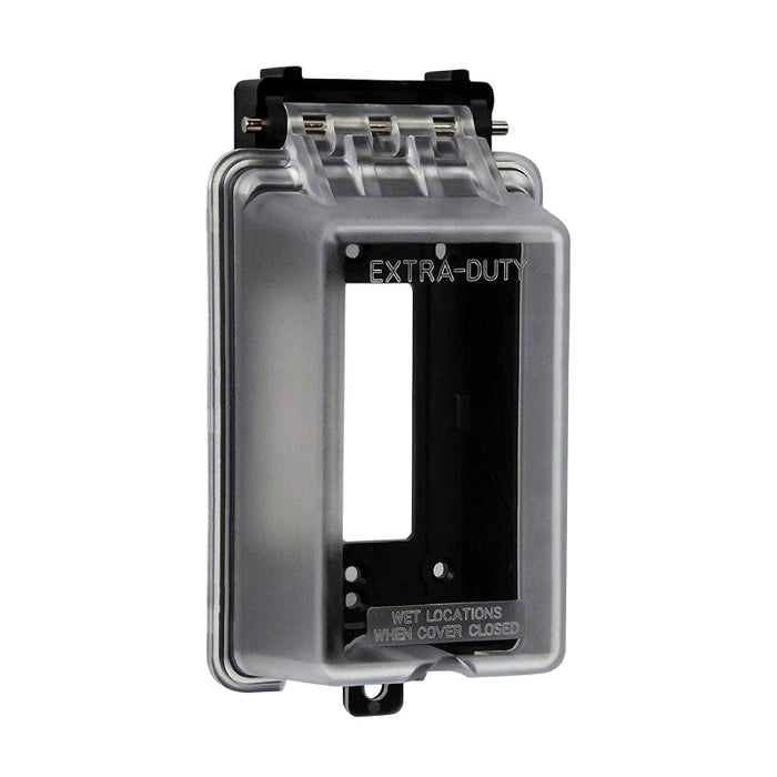 Enerlites IUC1V-D 1 Gang Extra-Duty Weatherproof Outdoor Cover for Decorator/GFCI Receptacle