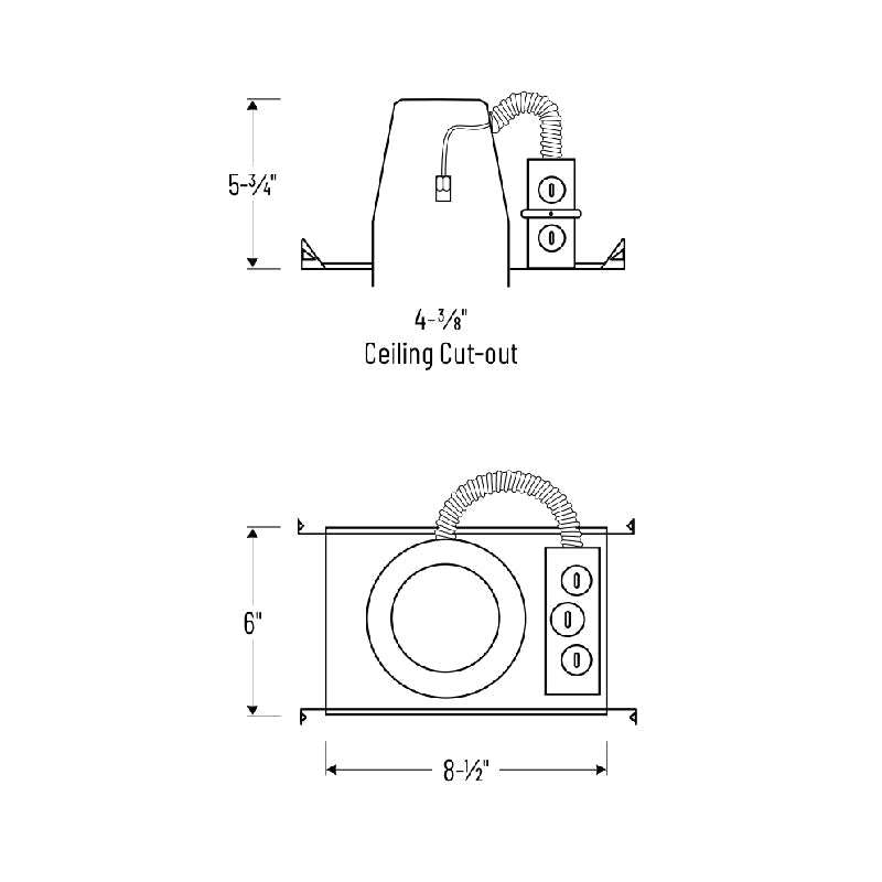 Nora NHIC-4LMRAT 4" IC Air-Tight LED Dedicated New Construction Housing