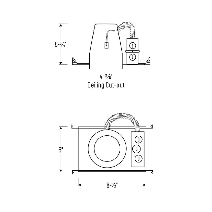 Nora NHIC-4LMRAT 4" IC Air-Tight LED Dedicated New Construction Housing