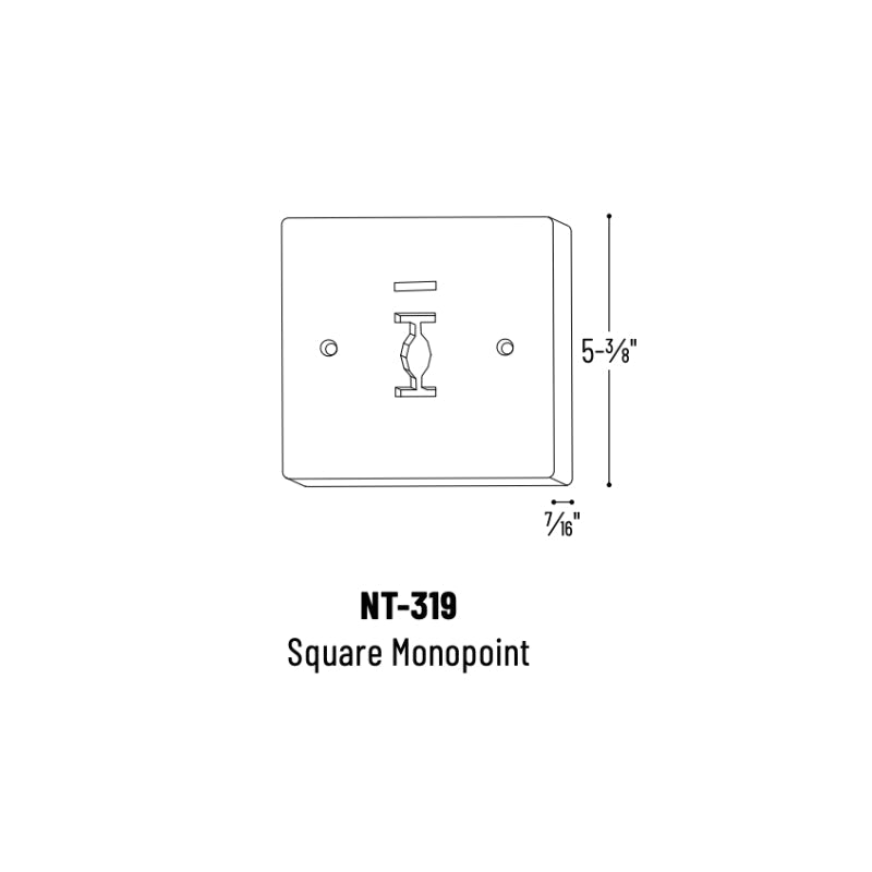 Nora Monopoint Canopy for Line Voltage Track Head