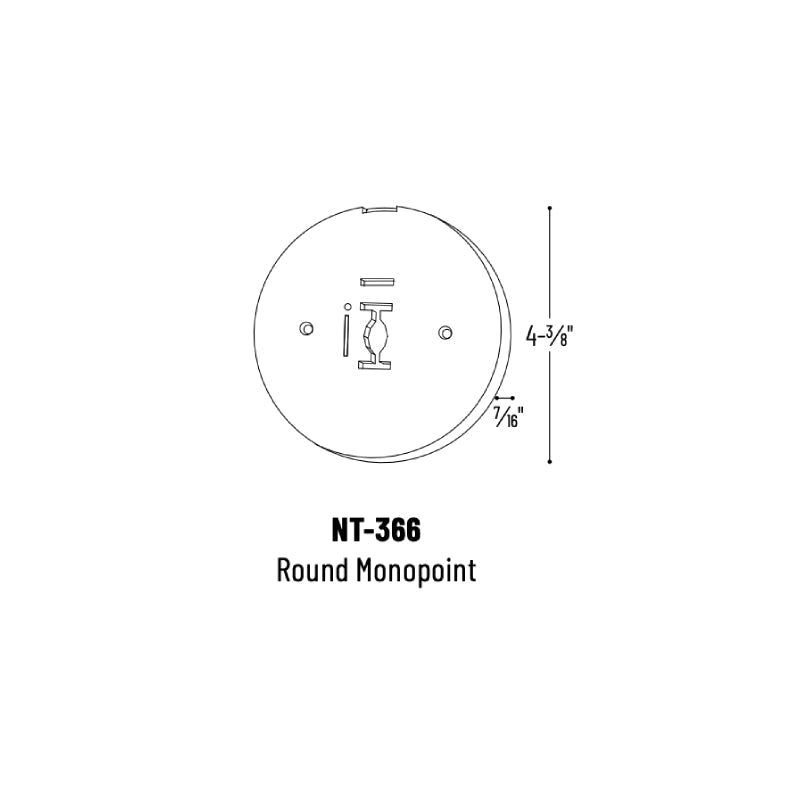 Nora Monopoint Canopy for Line Voltage Track Head