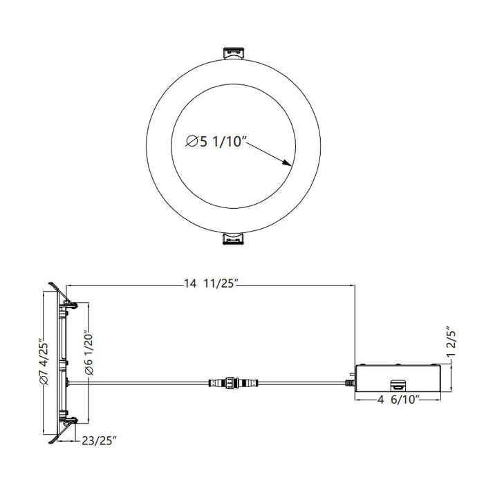 WAC R6ERDR-W9CS Lotos 6" Fire Rated Downlight, CCT Selectable