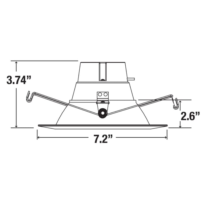 Elite REL637 5"/6" LED Baffle Recessed Retrofit, 950 Lumens, Selectable CCT
