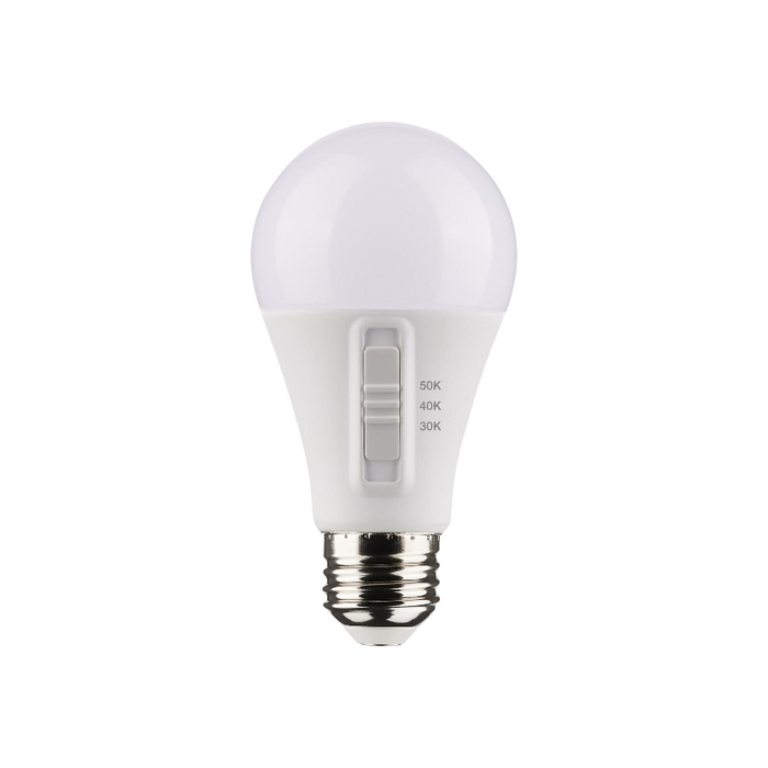 Bombilla LED Satco S11777 A19 de 14 W, casquillo mediano E26, CCT seleccionable, paquete de 4