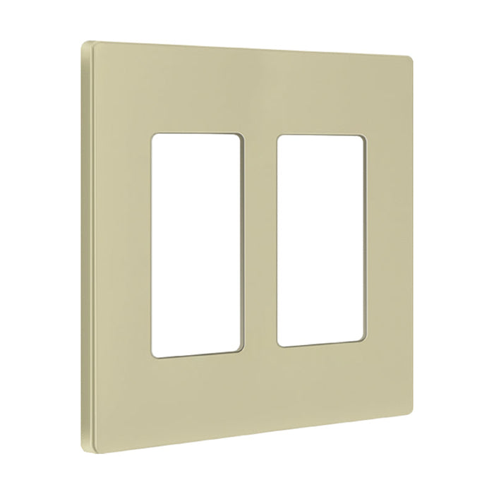 Enerlites SI8832 Screwless Decorator/GFCI Two-Gang Wall Plate