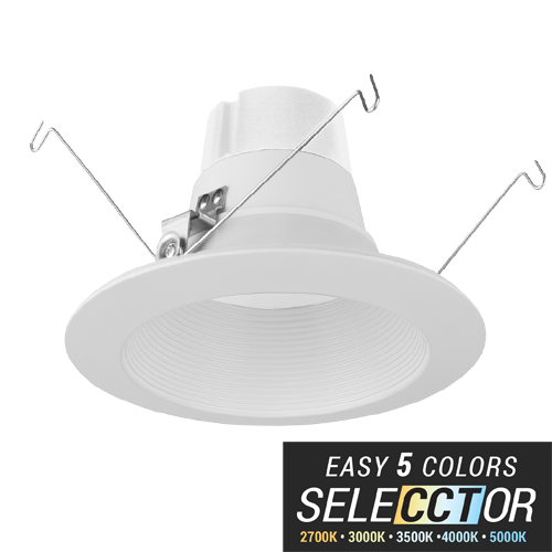 Elite REL637 5"/6" LED Baffle Recessed Retrofit, 950 Lumens, Selectable CCT