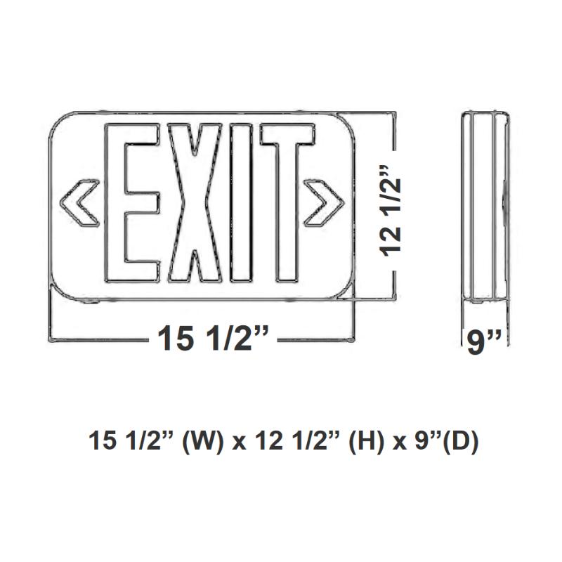 Westgate XTU-RG-EM 2-in-1 LED Color-Selectable Exit/Emergency Light